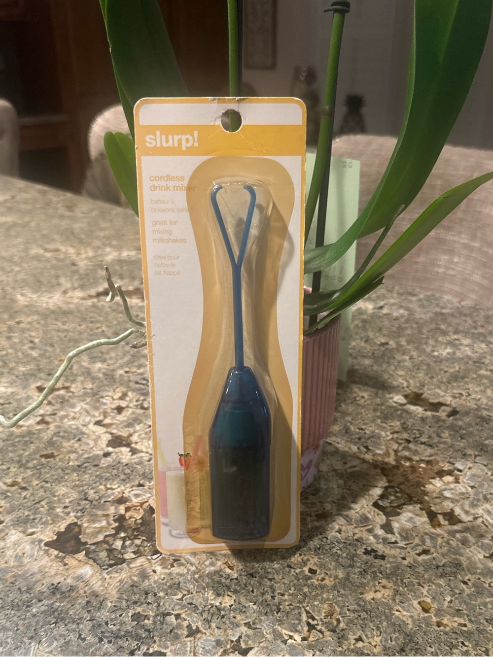 Slurp! Cordless Drink Mixer Handheld Milkshake Frother Battery Operated Blue NEW